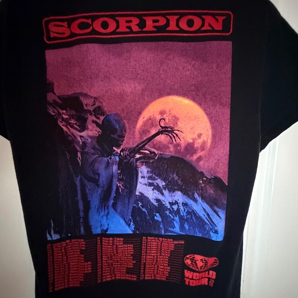 Drake Scorpion World Tour 2018 Concert Graphic Black T-Shirt Sz Mens Medium